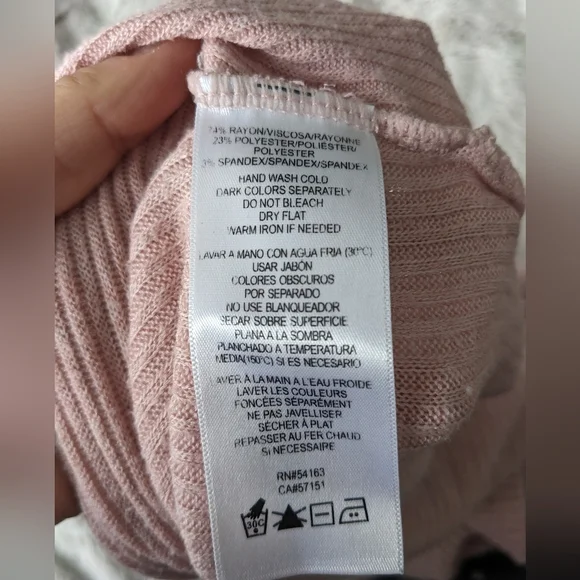 Calvin Klein Pink Ribbed Button-Up - Picture 8 of 8